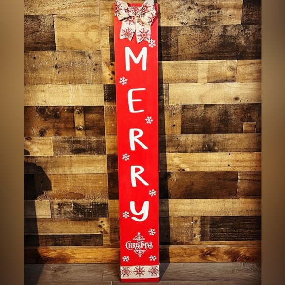Merry Christmas Front Porch Sign - Picture 1 of 2